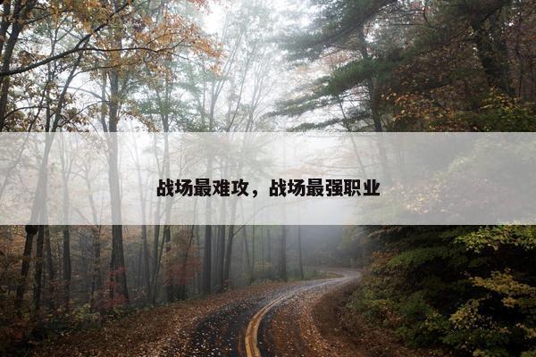 战场最难攻，战场最强职业