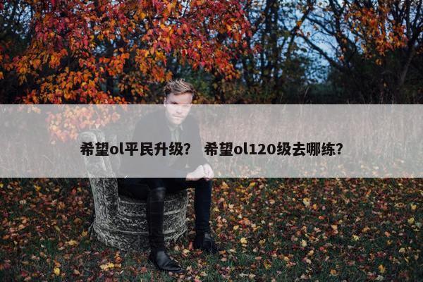 希望ol平民升级？ 希望ol120级去哪练？