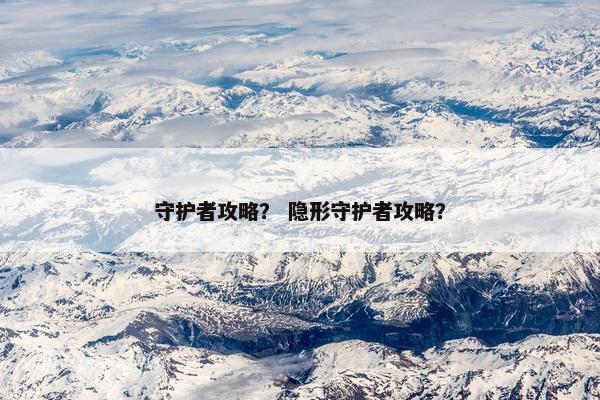 守护者攻略？ 隐形守护者攻略？