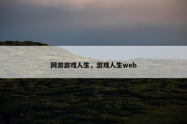 网游游戏人生，游戏人生web