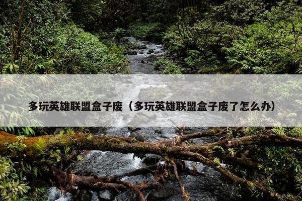 多玩英雄联盟盒子废（多玩英雄联盟盒子废了怎么办）