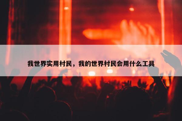 我世界实用村民，我的世界村民会用什么工具