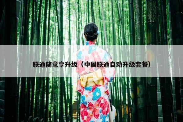 联通随意享升级（中国联通自动升级套餐）