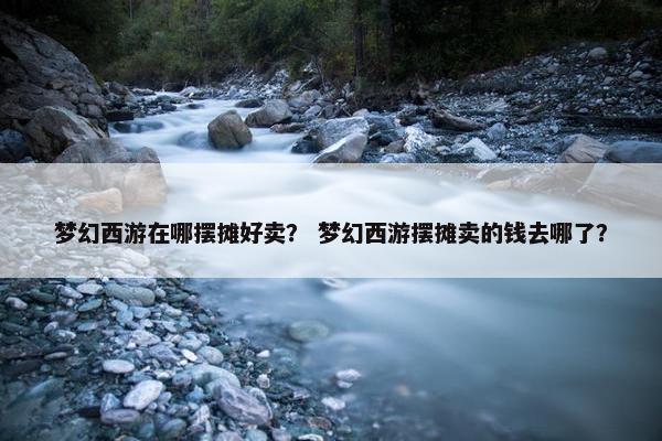 梦幻西游在哪摆摊好卖？ 梦幻西游摆摊卖的钱去哪了？
