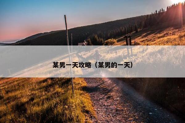 某男一天攻略（某男的一天）