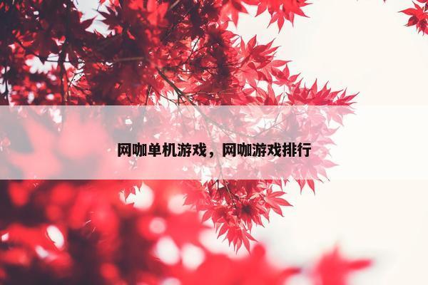 网咖单机游戏，网咖游戏排行