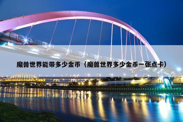 魔兽世界能带多少金币（魔兽世界多少金币一张点卡）
