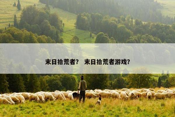 末日拾荒者？ 末日拾荒者游戏？