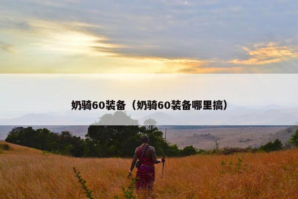 奶骑60装备（奶骑60装备哪里搞）