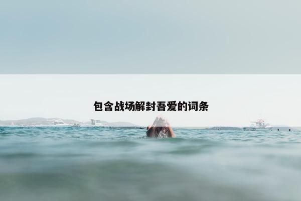 包含战场解封吾爱的词条