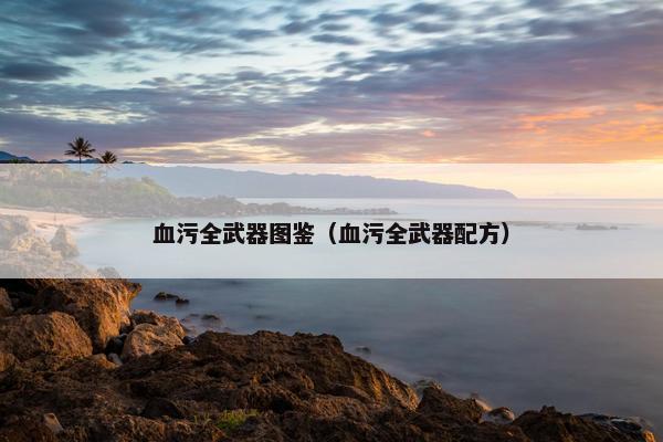 血污全武器图鉴（血污全武器配方）