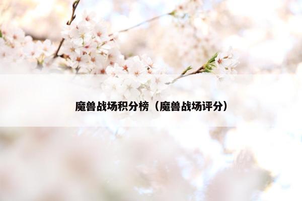 魔兽战场积分榜（魔兽战场评分）