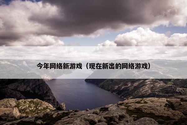 今年网络新游戏（现在新出的网络游戏）