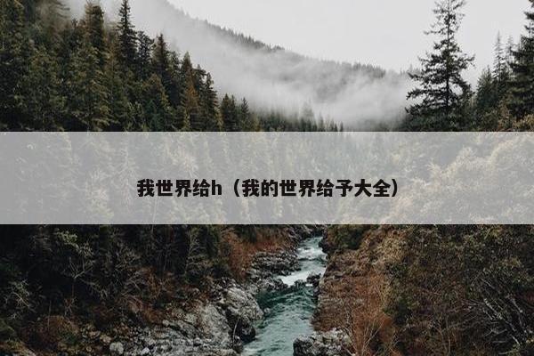 我世界给h（我的世界给予大全）