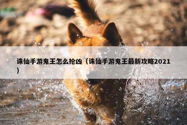 诛仙手游鬼王怎么抢凶（诛仙手游鬼王最新攻略2021）