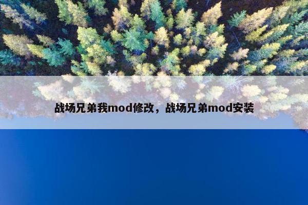 战场兄弟我mod修改，战场兄弟mod安装