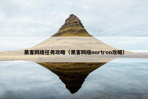 黑客网络任务攻略（黑客网络nortron攻略）