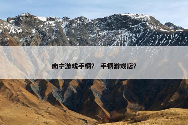 南宁游戏手柄？ 手柄游戏店？