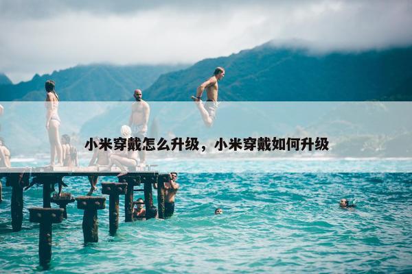 小米穿戴怎么升级，小米穿戴如何升级