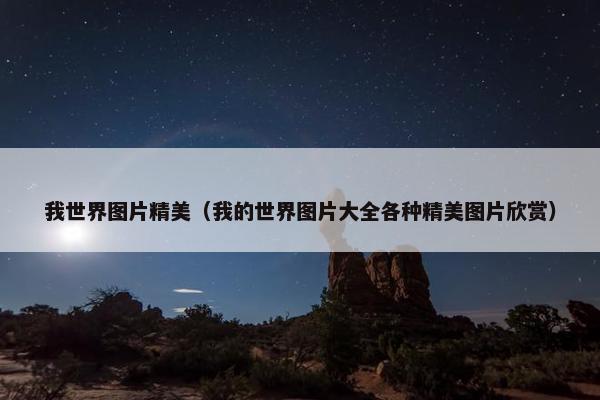我世界图片精美（我的世界图片大全各种精美图片欣赏）