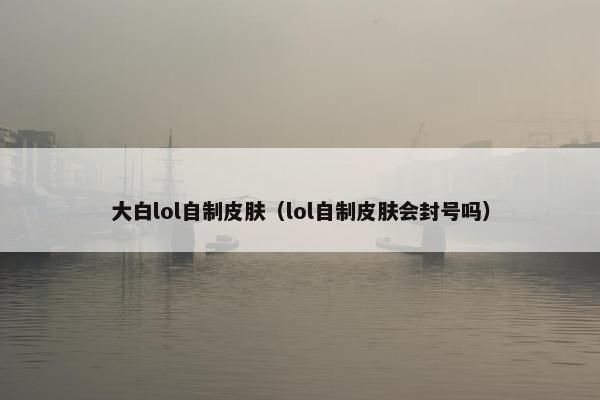 大白lol自制皮肤（lol自制皮肤会封号吗）