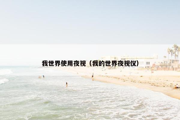 我世界使用夜视（我的世界夜视仪）