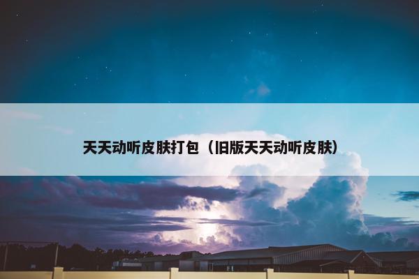 天天动听皮肤打包（旧版天天动听皮肤）