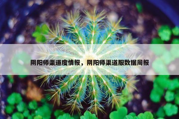 阴阳师渠道度情报，阴阳师渠道服数据周报