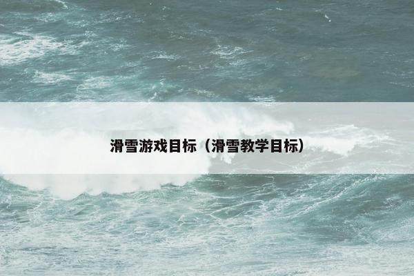滑雪游戏目标（滑雪教学目标）