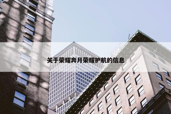 关于荣耀奔月荣耀护航的信息