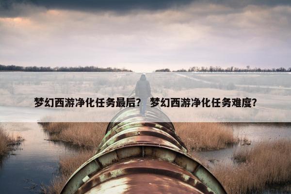梦幻西游净化任务最后？ 梦幻西游净化任务难度？