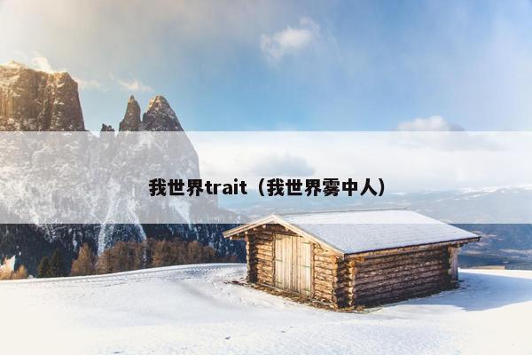 我世界trait（我世界雾中人）