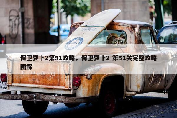 保卫萝卜2第51攻略，保卫萝卜2 第51关完整攻略图解