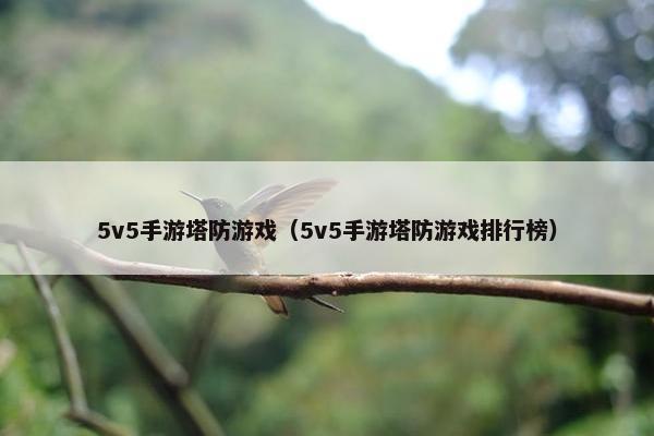 5v5手游塔防游戏（5v5手游塔防游戏排行榜）