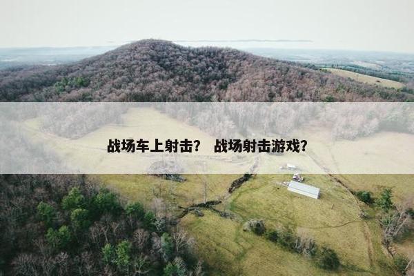 战场车上射击？ 战场射击游戏？