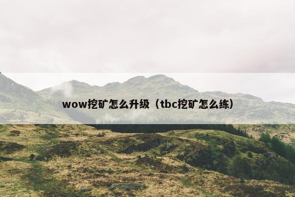 wow挖矿怎么升级（tbc挖矿怎么练）