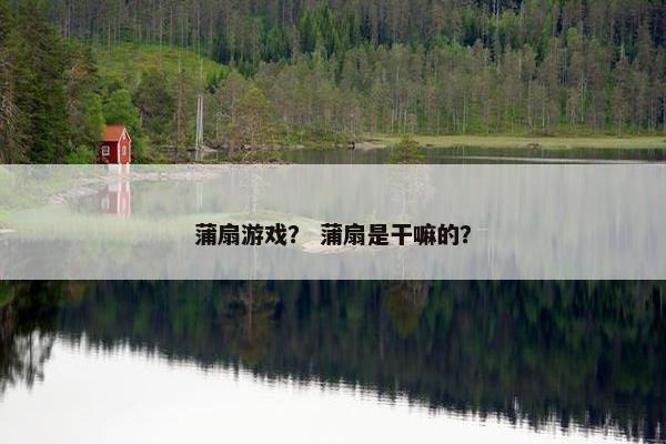 蒲扇游戏？ 蒲扇是干嘛的？