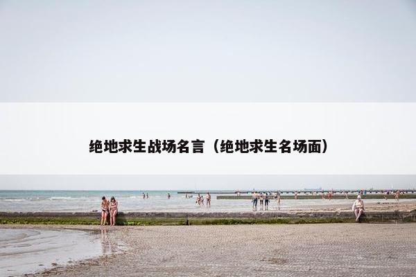 绝地求生战场名言（绝地求生名场面）
