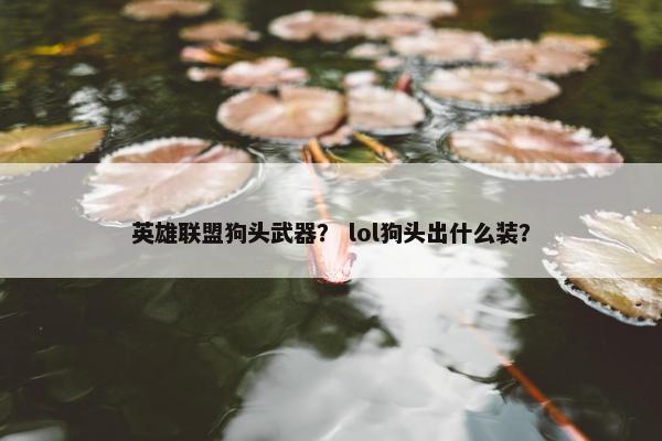 英雄联盟狗头武器？ lol狗头出什么装？