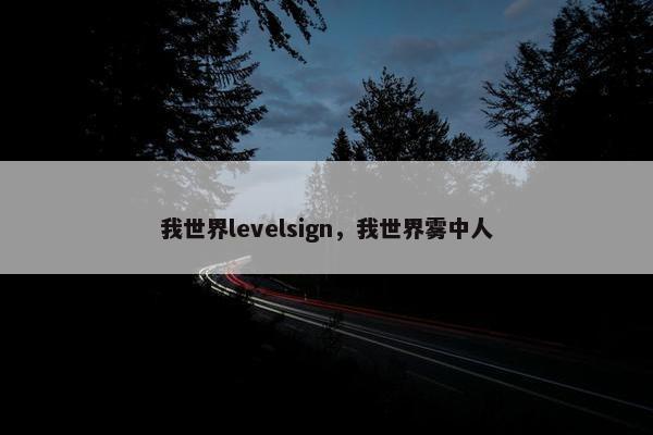 我世界levelsign，我世界雾中人