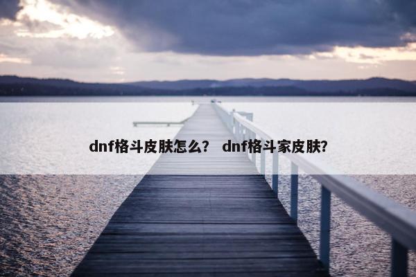 dnf格斗皮肤怎么？ dnf格斗家皮肤？