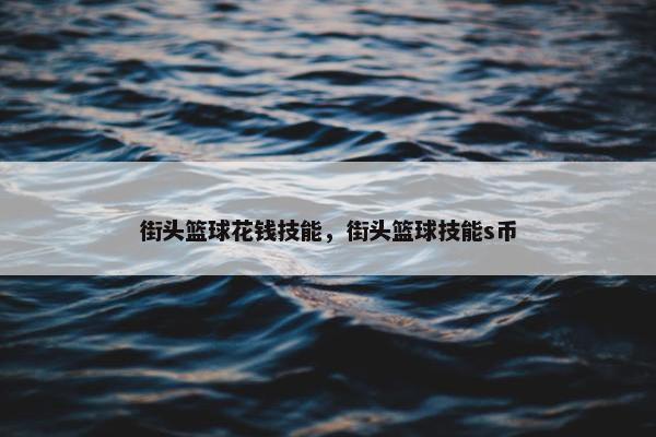 街头篮球花钱技能，街头篮球技能s币
