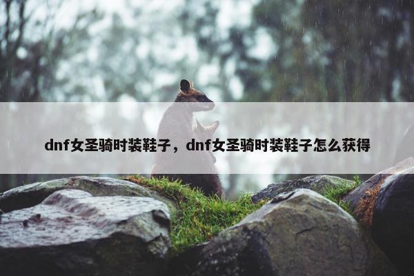 dnf女圣骑时装鞋子，dnf女圣骑时装鞋子怎么获得