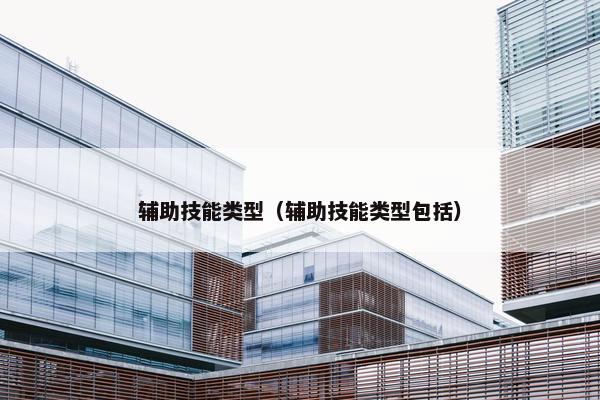 辅助技能类型（辅助技能类型包括）
