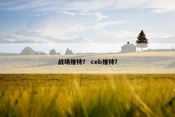 战场推特？ ceb推特？