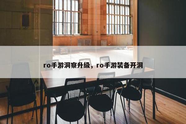 ro手游洞察升级，ro手游装备开洞