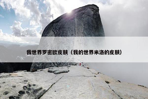 我世界罗密欧皮肤（我的世界米洛的皮肤）
