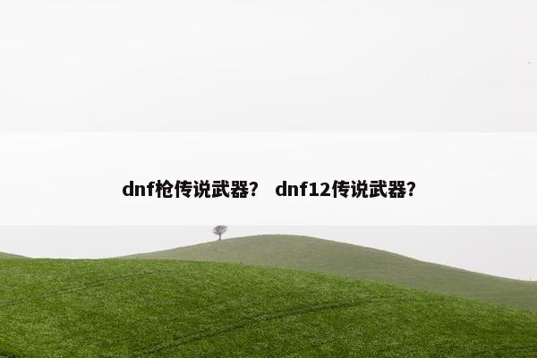 dnf枪传说武器？ dnf12传说武器？