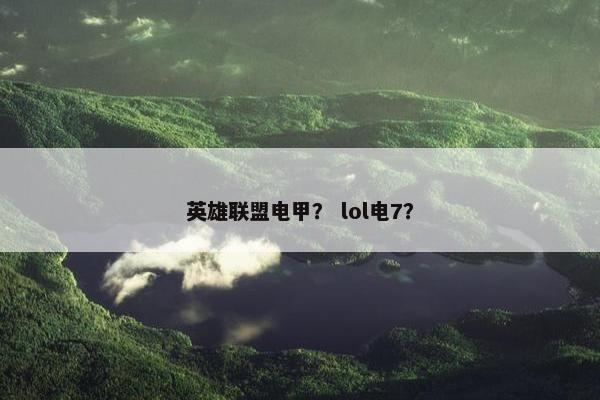 英雄联盟电甲？ lol电7？