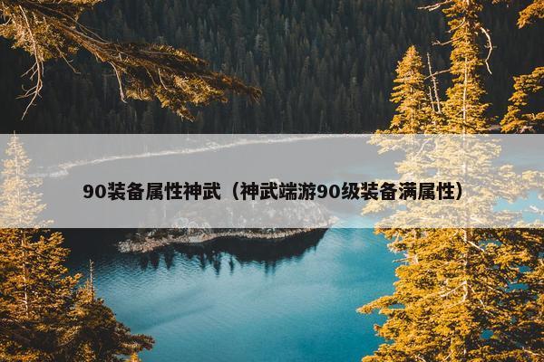 90装备属性神武（神武端游90级装备满属性）